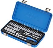 Draper 1/4" doppenset met ratel en bitset, 38-delig