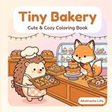 Tiny Bakery: Cute and Cozy Coloring Book of Adorable Animal Bakers, Pastries, Cakes, and Sweet Treats for Adults and Teens