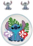 Disney Stitch Earrings and Trinket Tray Set