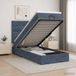 vidaXL Ottoman bed met matras Donkergrijs 80 x 200 cm Fluweel
