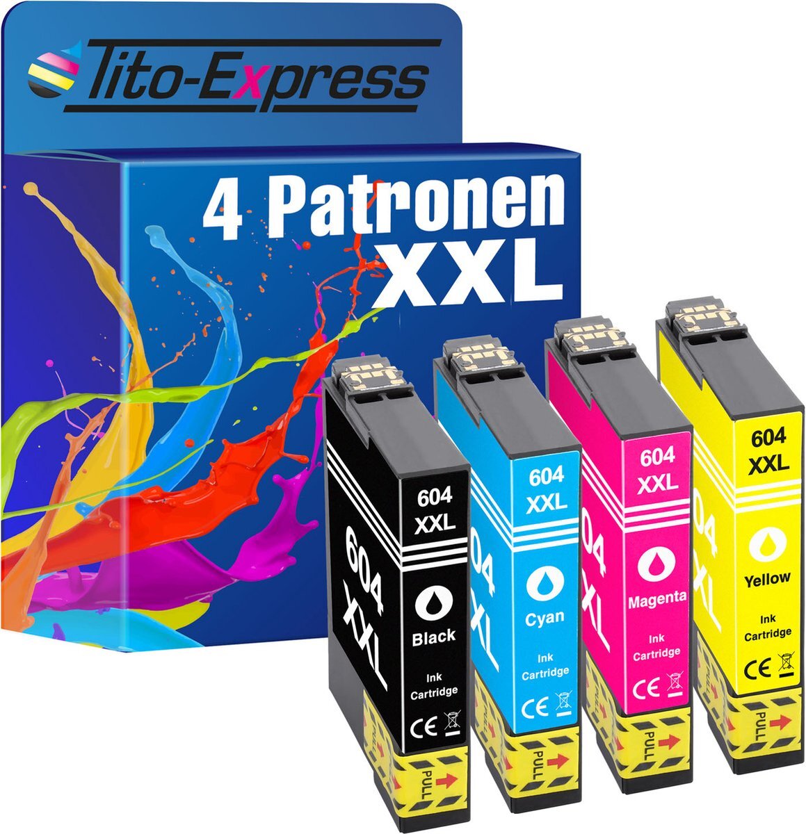 Tito Express PlatinumSerie 4x inkt cartridge alternatief voor Epson 604XL