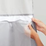 Hookless Polyester met Peva Douche Gordijn Snap, Stof Vervanging Liner, Vanille