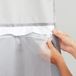 Hookless Polyester met Peva Douche Gordijn Snap, Stof Vervanging Liner, Vanille
