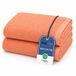 Serviettes de bain 100% coton 500 g/m² – Lot de serviettes douces, absorbantes et résistantes - Rose - Lot de 4