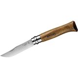 Opinel 002022 2022 INOX mes volwassenen walnoot, N° 8,walnoothout Bruin
