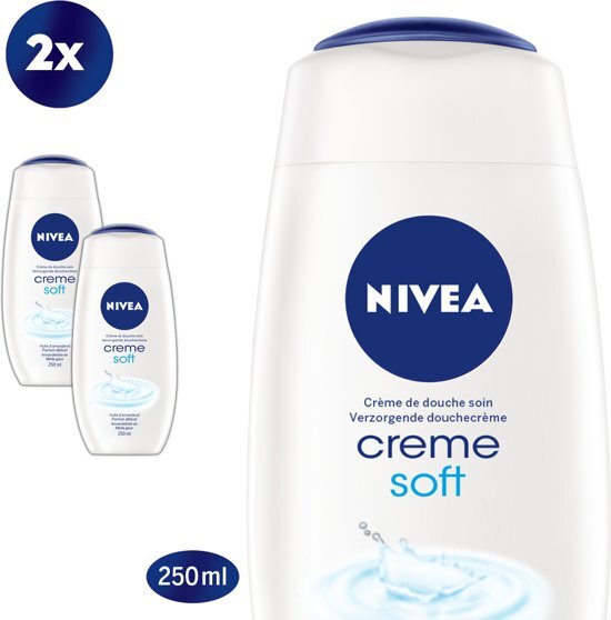 Nivea CrÃ¨me Soft - 2 x 250 ml - Voordeelverpakking - DouchecrÃ¨me