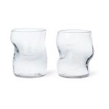 Ferm Living Verre Dimple 27 cl Lot de 2 Transparent