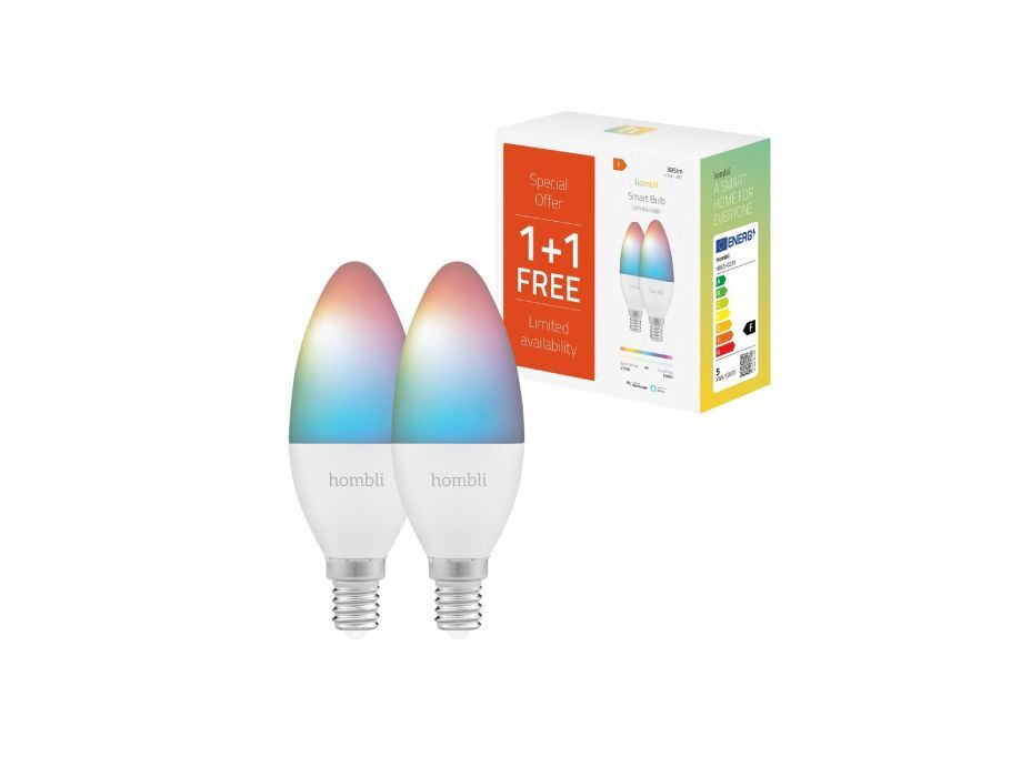 Hombli Smart Ledlamp - Kaars - E14 - 385 lm - RGB + CCT - 1+1 Gratis