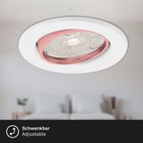 B.K.Licht Briloner Leuchten DIMM - LED inbouwarmatuur - 7256- 036 - Warm wit 3000K - IP23 bescherming - Draaibare lamp - Traploos dimbaar - IP23 - 25.000 uur - Ø8.6 x 7 cm