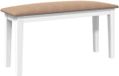 vidaXL Bank 90 cm massief hout rubber wit