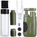 PolkaHome Filtre à eau Survival Filtre 10000L - Filtre à eau Outdoor - Purificateur d'eau - Kit de survie de purification d'eau, filtre à eau, filtres à eau kit d'urgence (incluant 1 filtre de remplacement + bouteille d'eau 400ml) Filtre 10000L