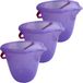 Hega Hogar Emmer - 3x stuks - paars - kunststof - met handvat - 10 liter - 28 x 26 cm