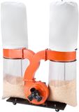 VEVOR Stofafzuigsysteem, 2634,47 M³/U, 2,5 Micron Spaanafzuigsysteem, 3,0 pk Zaagselafzuigsysteem met Twee Stofzakken van 132,5 L en Twee Filterzakken van 159 L, 2800 Tpm, Non-Woven Stof