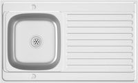 vidaXL Gootsteen met afvoerset 1000x600x155 mm roestvrij staal zilver