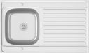 vidaXL Évier avec kit de vidange 1000x600x155 mm acier inoxydable argent