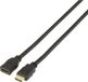 SpeaKa Professional SP-7870532 HDMI-kabel HDMI Verlengkabel HDMI-A-stekker, HDMI-A-bus 2.00 m Zwart 4K UHD, Audio Return Channel (ARC), Vergulde steekcontacten