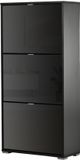 Homcom Armoire à chaussures pliable - 60x26x124cm - MDF - Noir