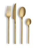 ECHTWERK Malou tafelbestek, stonewashed champagne, 16-delig, bestek voor maximaal 4 personen, hoogwaardig roestvrij staal, chroom-nikkel staal