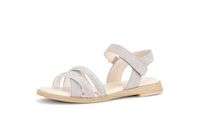 Gabor - Dames - Platte Sandalen - Suède - Met Sierstenen - Klittenband