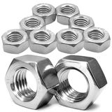 cyclingcolors Zeskantmoeren, 10 stuks, roestvrij staal, A2 DIN 934, ISO 4032, voor schroeven, veiligheidsbouten, metrische schroefdraad, M6