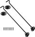 Azalia International Crochets d'arrimage, 2 pièces, acier inoxydable, noir mat