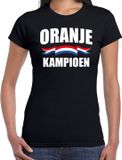 Bellatio Decorations Shoppartners Bv Zwart fan t-shirt voor dames - zwart kampioen - Holland / Nederland supporter - EK/ WK shirt / outfit XS