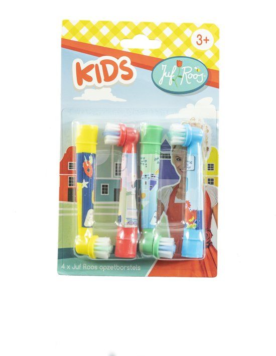 Juf Roos opzetborstels Kids passend op Oral-B Universeel 4 stuks