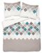 Icecat Flanelle Housse de couette 200x220 Beige/Bleu