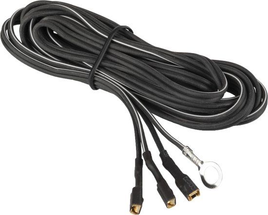 MESSINGSCHLAGER M-wave Dubbele Dynamo Kabel 2200 mm Opgerold Zwart