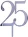 Cake Topper 25 Zilver
