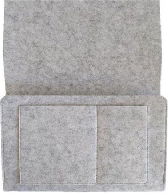 Bedside Pocket Opbergzak Grijs - Tijdschriftenhouder - Bank Organizer - van Heble®