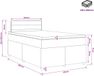 vidaXL Boxspringbed met matras, hoofdeinde, Zwart, 120 x 200 cm, Stof