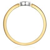 Rafaela Donata Ring Zilver Geel Goud Wit Zirkonia Rond 19 mm
