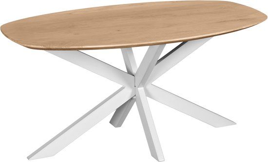 QUVIO Eettafel Sofia - Deens ovaal - 160x90 cm - Naturel