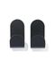 HEMA Crochets adhésifs inox noir 5x2.5 - 2 pièces