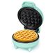 SNAILAR Wafelijzer, mini-wafelijzer, 550 W, met anti-aanbaklaag, automatische temperatuur, compact design, groen