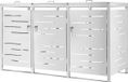 In And Outdoormatch Conteneur Davion - RVS - 116x196x80 cm - Argenté