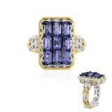 Cavill - Zilveren ring 925 sterling met 2,187 ct Tanzaniet - Achthoekige Smaragd geslepen Edelstenen - Elegante damesring - Blauw & duurzaam