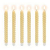 Merkloos Relaxdays LED dinerkaarsen - 6 stuks - beige