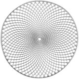 Zeller tafel placemats - 8x - rond - mandala - zilver - D38 cm - onderleggers - diner/ontbijt tafel