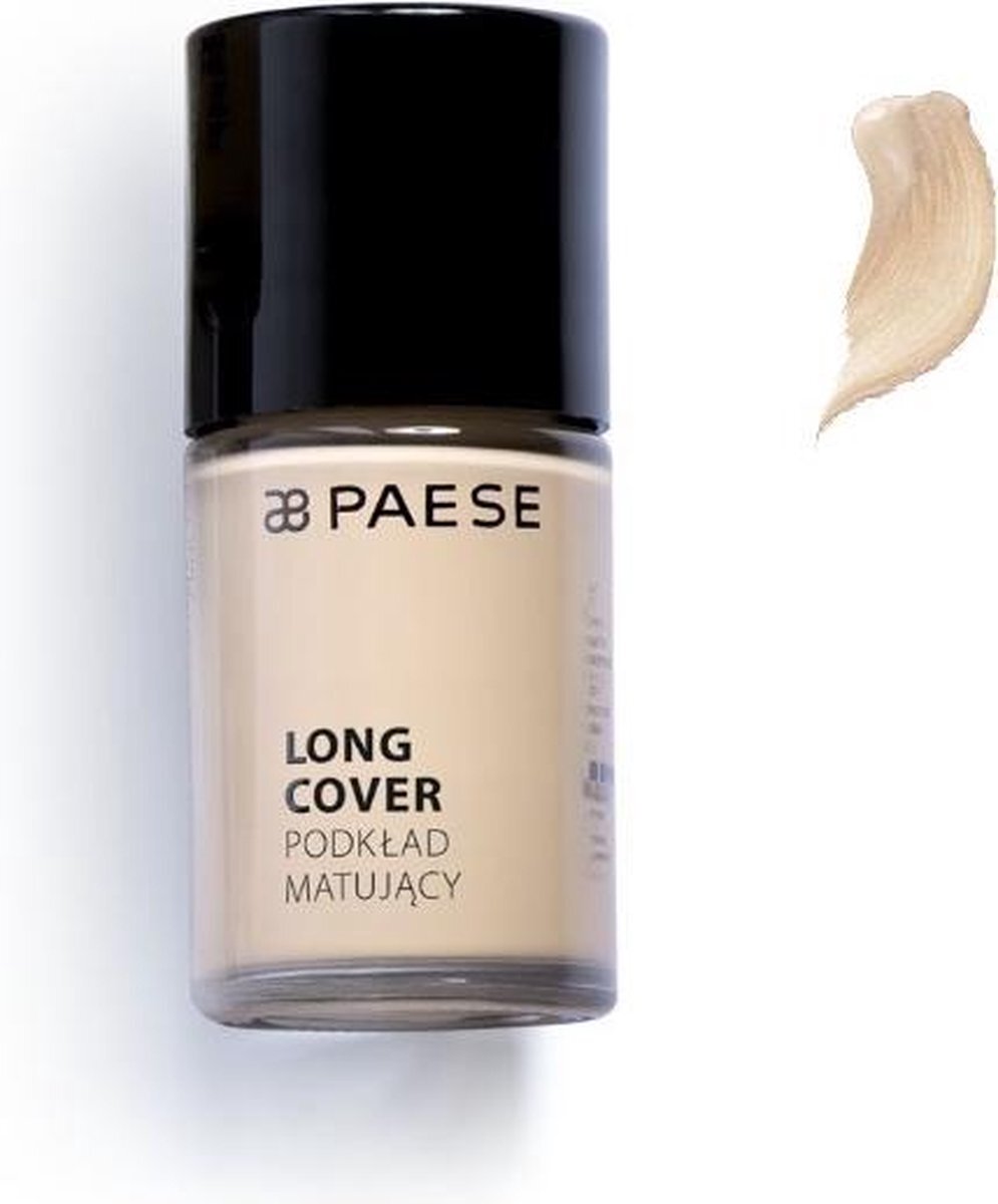 Paese Long Cover Foundation Mattifying Primer For Oily And Combination Skin 02m Bright Beige 30ml