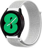 By Qubix - Sport Loop nylon bandje - Wit - Geschikt voor Xiaomi Mi Watch / Xiaomi Watch 2 / Xiaomi Watch S1 / S2 / S3 / S4 (47mm)