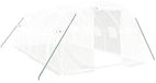 vidaXL Tuinkas met stalen frame, wit, 18 m², 6x3x2 meter