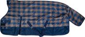 HKM Columbus Karo 1200D met fleece Highnekdeken Marineblauw/Bruin Geruit 165