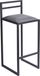 Barkeukel Tabouret de bar noir 95cm avec dossier