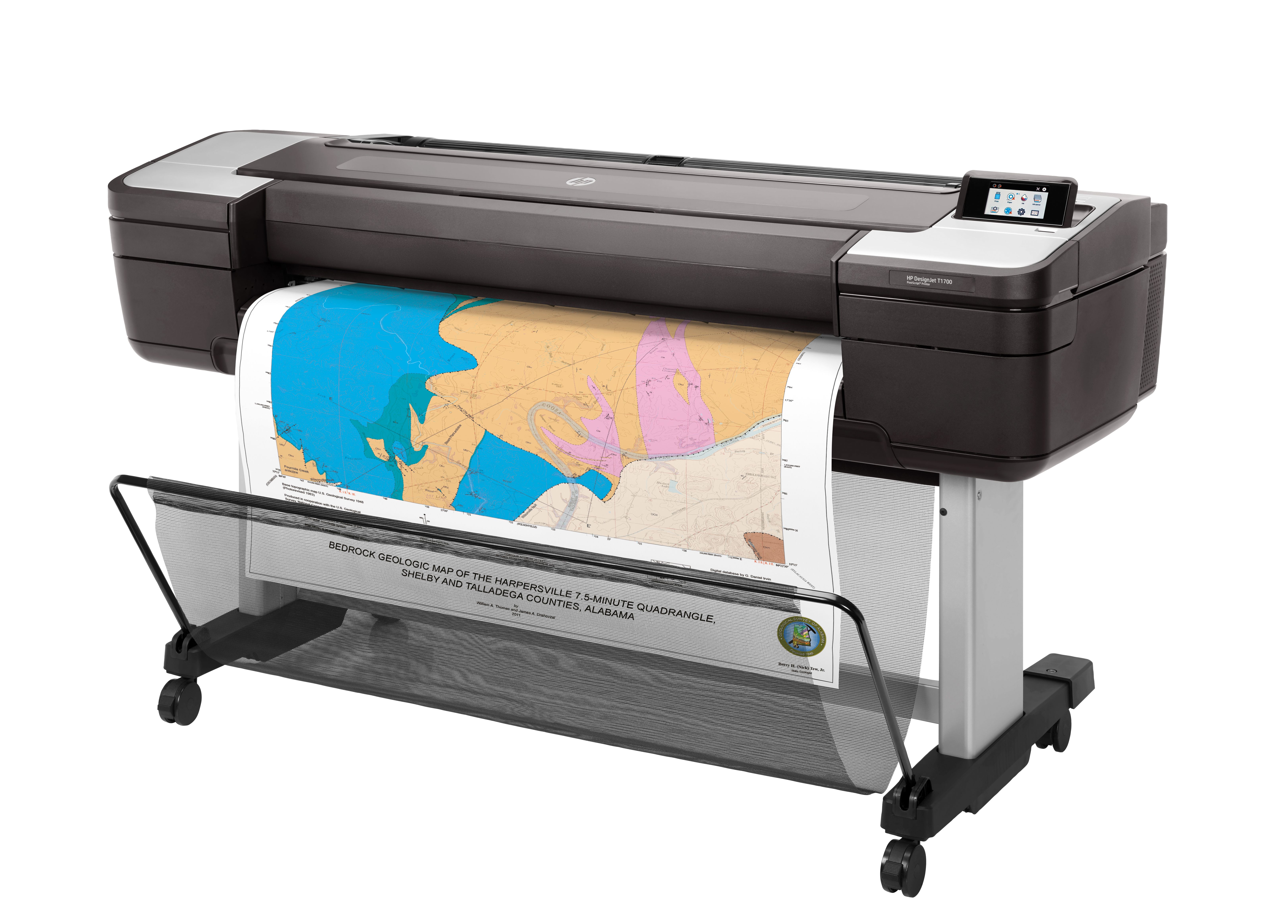 HP Designjet T1700 44-inch PostScript-printer - Thermal Inkjet - 2400 x 1200 DPI - 6 Cartridges