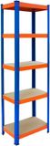 Merkloos Relaxdays Stellingkast - 180x50x30 cm - tot 875 kg - blauw-oranje