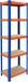 Merkloos Relaxdays Stellingkast - 180x50x30 cm - tot 875 kg - blauw-oranje