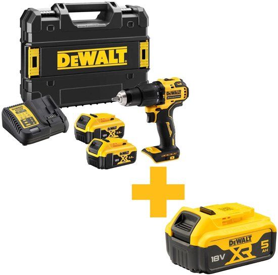 DeWALT DCD709P2T - 18V Accu Klop-/Schroefboormachine - 5.0Ah - TSTAK