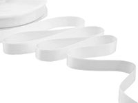Furlanis - Dubbel satijnen lint, Italiaanse stof - optisch wit, 16 mm x 25 m